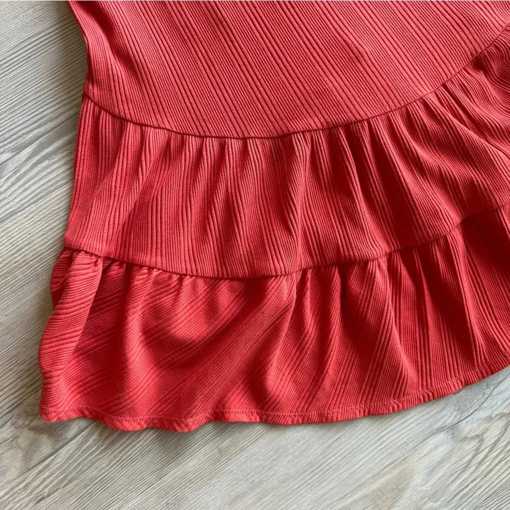 Free people Into you ribbed maxi dress orange/ red size small boho, like new - Picture 4 of 9